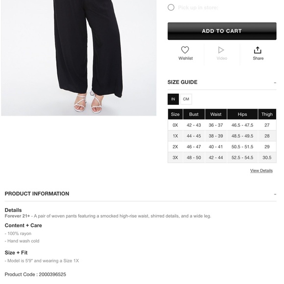Black Women's Wide-Leg Pants - Picture 6 of 11